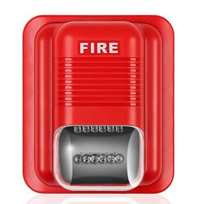 24v Fire Alarm Horn Siren With White Strobe Led Light